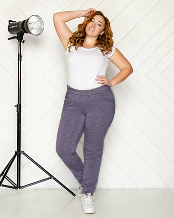 Шикарні жіночі штани, тканина "Трикотаж" розмір 54, фото 1