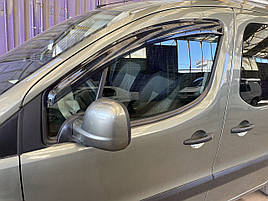 Дефлектори вікон (вітровики) Partner 2008-2020 накладні 2 шт (HIC)