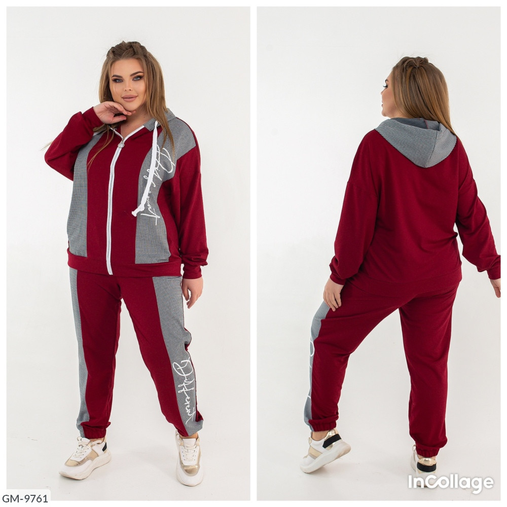 Женский спортивный костюм трикотаж весна/лето Батал № 533 - фото 3 - id-p1599253750