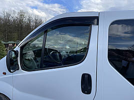 Дефлектори вікон (вітровики) клепкі / накладні Opel Vivaro /Renault Trafic 2001-> 2шт (ANV-AIR)