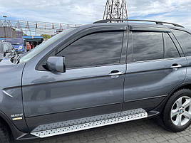 Дефлектори вікон (вітровики) BMW X5 E53 2000-2007 4D 4 шт (HIC)