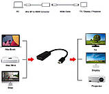 Перехідник Mini DP (DisplayPort) HDMI дисплей порт — хдмі конвертер, фото 3