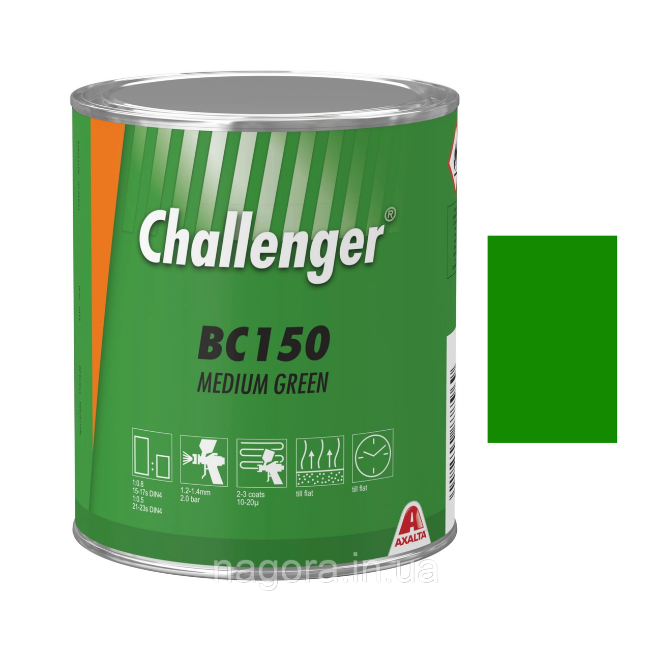 Базове покриття Challenger Basecoat BC150 Medium Green (1л)