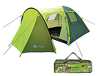 Палатка туристическая трехместная c тамбуром двухслойная Mimir / Палатка на 3 человека для туризма