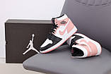 Кросівки N*ke Air Jordan Білий з чорним із рожевим р.37-40, фото 3