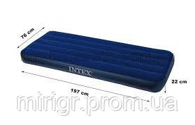 Матрас надувной односпальный, для сна и отдыха, размер 76 x 191 x 25 cм, велюровая поверхность - фото 4 - id-p346878494