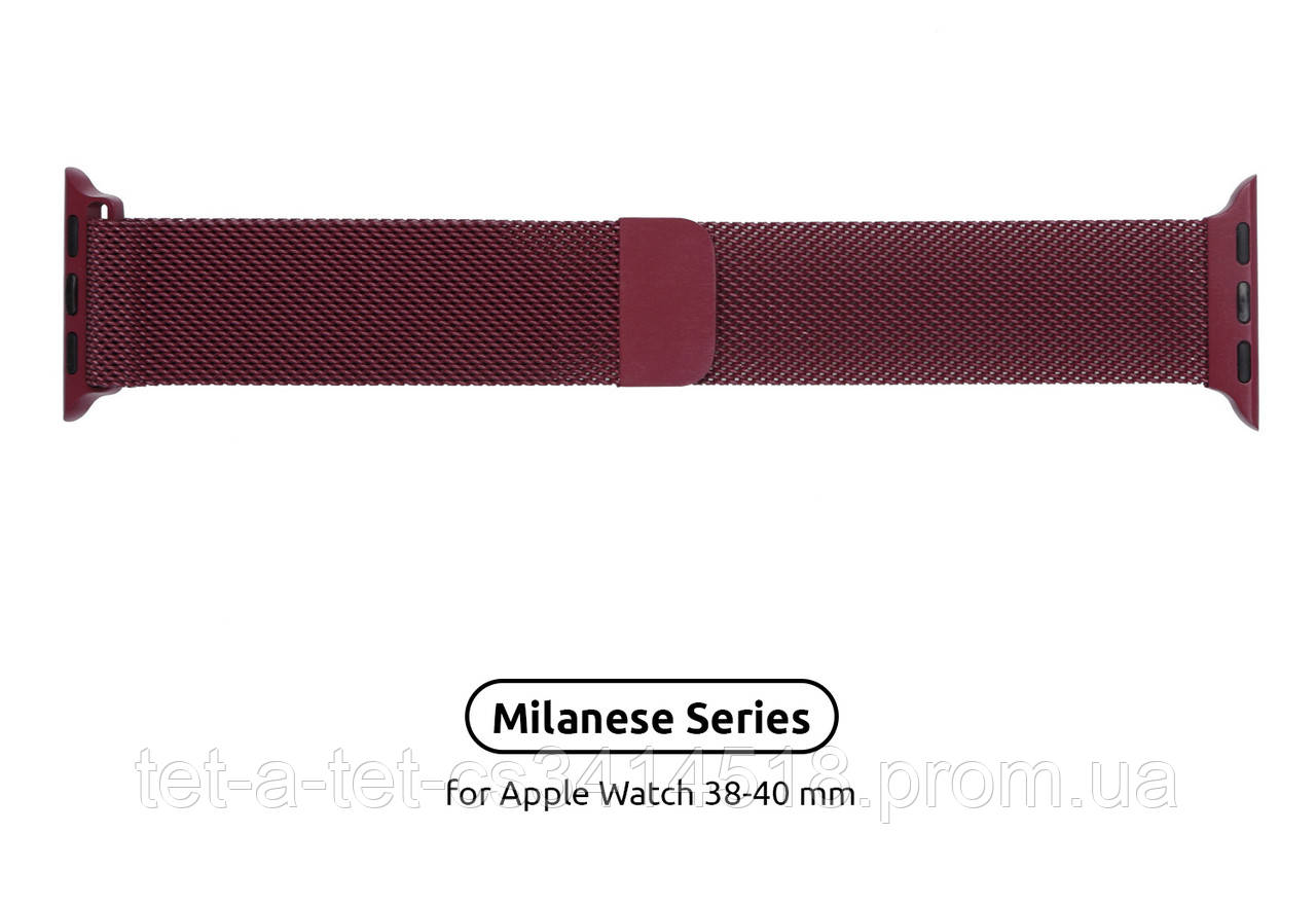 Ремешок ArmorStandart Milanese Loop Band для Apple Watch All Series 38/40 mm Burgundy (ARM55255)