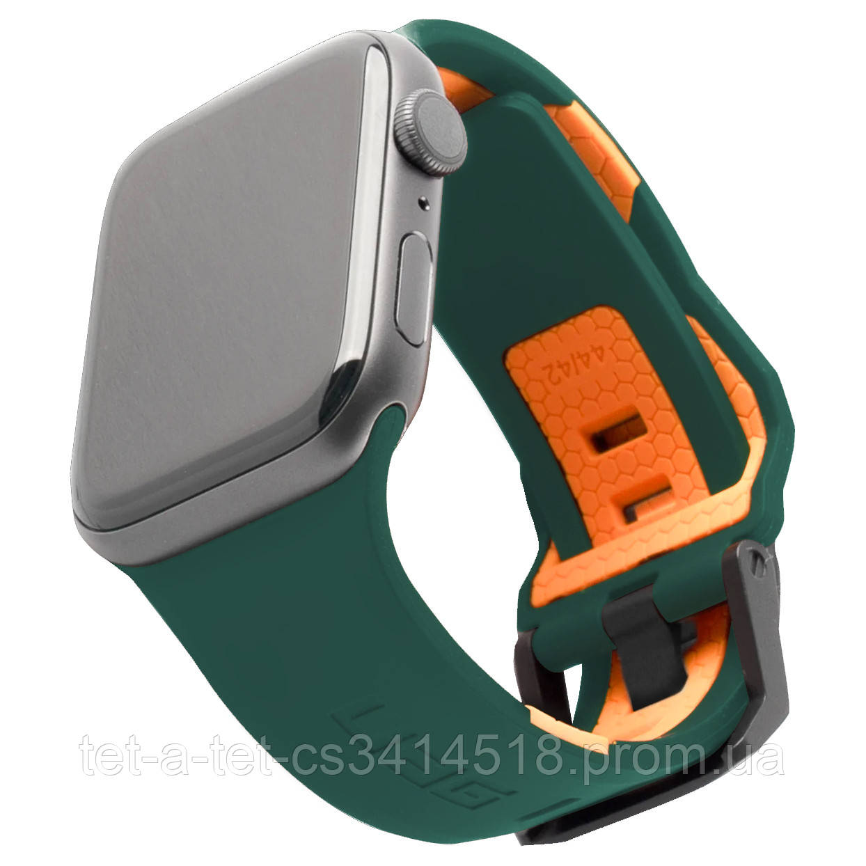 Ремешок ArmorStandart Civilian Silicone Watch Strap для Apple Watch 38/40 mm Green/Orange (ARM58394)