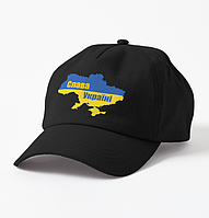 Кепка Унісекс з патріотичним принтом Слава Україні Мапа Прапор