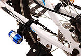 Мініліхтар на вилку велосипеда 6 LED з кріпленням фара велофара стоп (ЗОЛОТО), фото 5