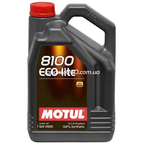Моторное масло Motul 8100 Eco-lite 0W-20 (5Л, синтетическое), Франция ...