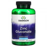 Zinc Gluconate 50 mg Swanson, 250 капсул