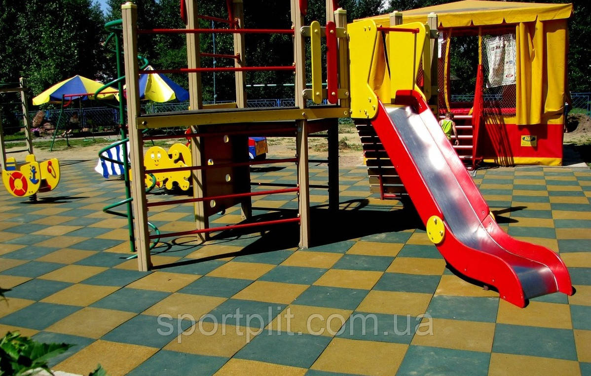 Гумова плитка для спортивних майданчиків., фото 1