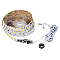 Комплект LED-лента 2835 SMD 120LEDs/m, 4000K, L=5m, выключатель на движ. руки, 12В/50Вт/IP20