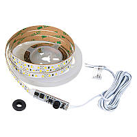 Комплект LED-лента 2835 SMD 120LEDs/м, 4000K, L=2м, выключатель на движ. руки, 12В/20Вт/IP20