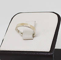 Кольцо обручальное серебряное с золотой пластиной 20,5 2,01 г