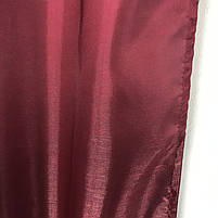 Комплект підшитих штор з монорея 150х270 см (2 шт) ALBO Бордовие (SH-F-7), фото 8