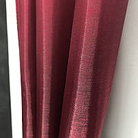 Комплект підшитих штор з монорея 150х270 см (2 шт) ALBO Бордовие (SH-F-7), фото 7