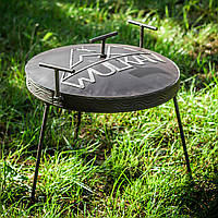 Дискова сковорода для багаття з кришкою Вулкан-Еліт 30 см, buuba