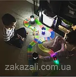 Дитячий конструктор Magic Tracks 220 деталей | Гнучка іграшкова дорога з машинкою, фото 6