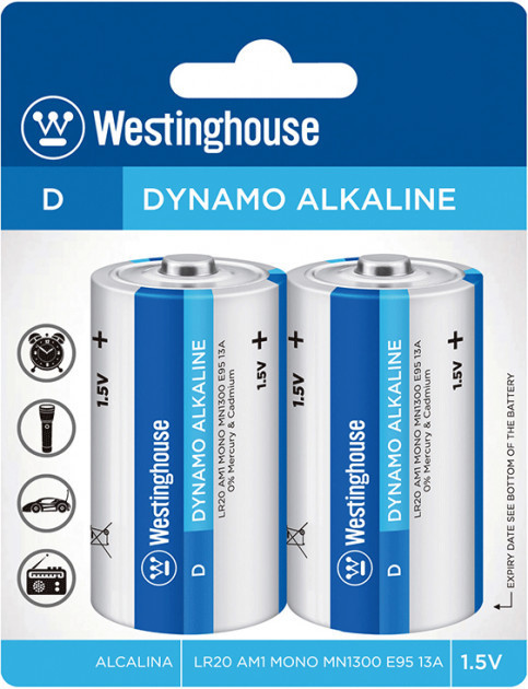 Батарейка Westinghouse Dynamo Alkaline LR20/D (2шт)