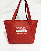 Сумка жіноча міська еко-шкіра 44*30см червона (200-643)