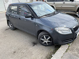 Дефлектори вікон (вітровики) Skoda Fabia II 2007-> 5D Hatchback 4шт(Heko)