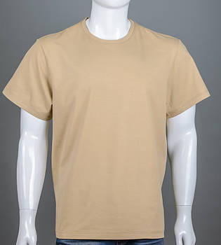 Футболка батал Однотонна Бежевий 2300б, 4XL (1шт)
