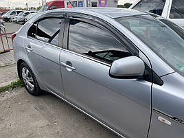 Дефлектори вікон (вітровики) Mitsubishi Lancer10 2007 -> 4шт (HIC)