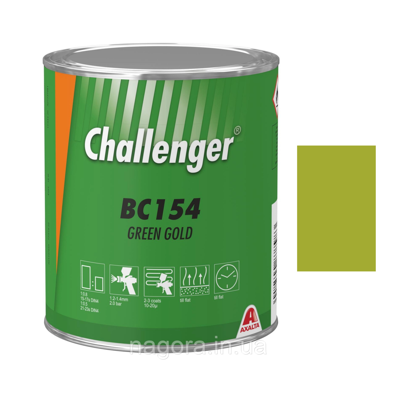 Базове покриття Challenger Basecoat BC154 Green Gold (1л)