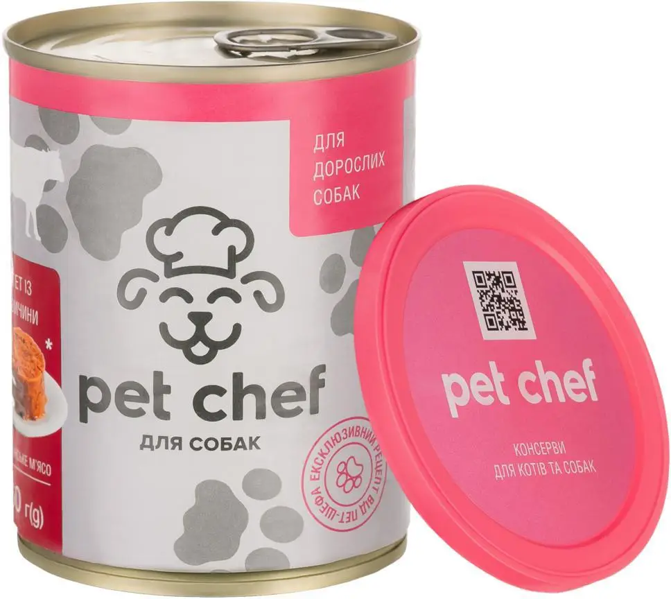 ПаштетPet Chef м'ясне асорті для дорослих собак 360г