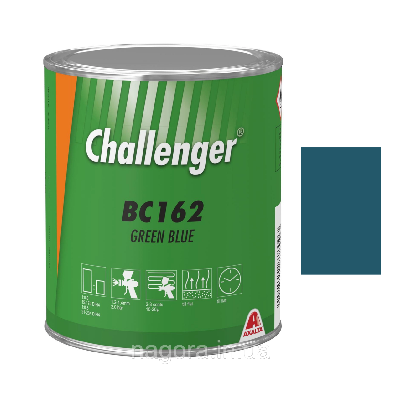 Базове покриття Challenger Basecoat BC162 Green Blue (1л)