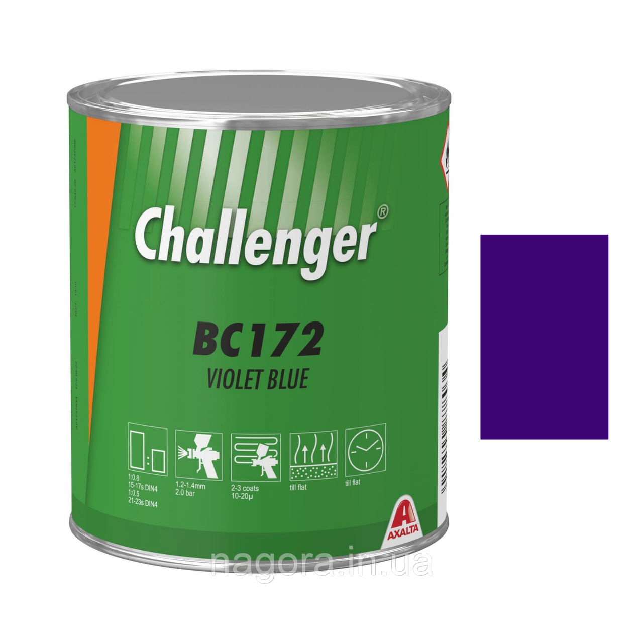Базове покриття Challenger Basecoat BC172 Violet Blue (1л)