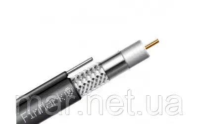 Кабель коаксіальний F 1160BVM bl ,зі сталевою самонесущей дротом, центр. жила Fe-Cu,305 м