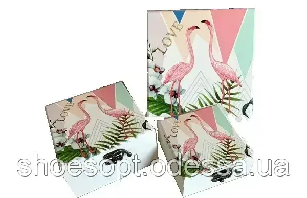 Скринька для прикрас Фламінго набір 3 шт. 18х18х9см, фото 1