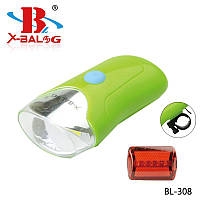 Велосипедный фонарь X-Balog BL 308 COB (передний и задний)