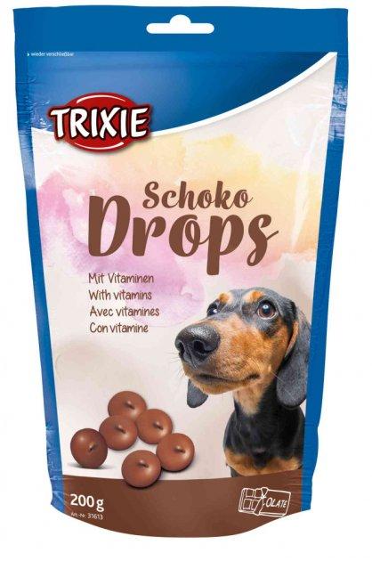 Ласощі для собак малих порід дропси шоколадні Trixie Schoko Drops 200 г