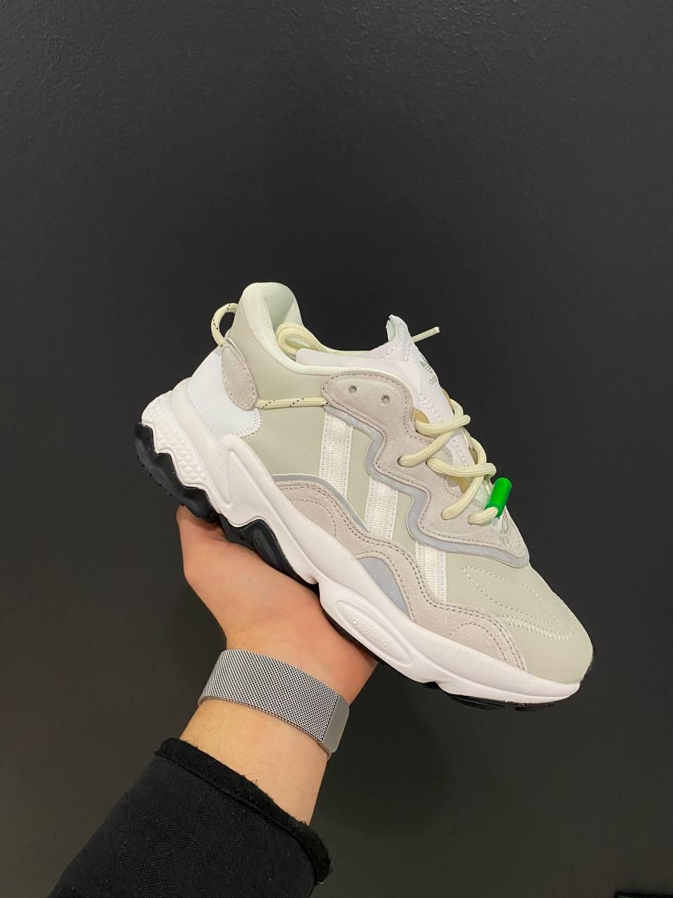Кросівки жіночі Adidas Ozweego Adiprene pride бежеві адідас озвужене легкі модні демісезонні повсякденні