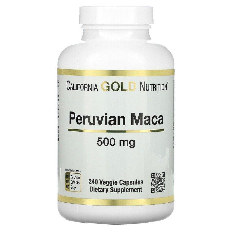 Мака перуанська California Gold Nutrition "Peruvian Maca" 500 мг (240 капсул)