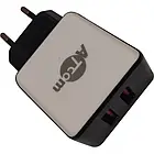 Адаптер живлення для телефона Atcom DT-T01 (220В/2*USB OUTPT:DC 5V=2.1 A MAX), фото 2