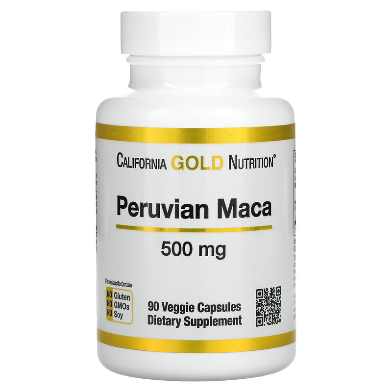 Мака перуанська California Gold Nutrition "Peruvian Maca" 500 мг (90 капсул)