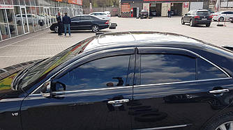 Дефлектори вікон Toyota Camry V40 (2006-2010) з хромом молдингом