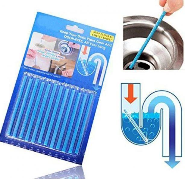 Палички від засмічень раковини та ванни Sani Sticks 12 шт. очищення труб