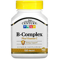 Комплекс витамина В, 21st Century "B Complex Plus Vitamin C" с витамином С (100 таблеток)