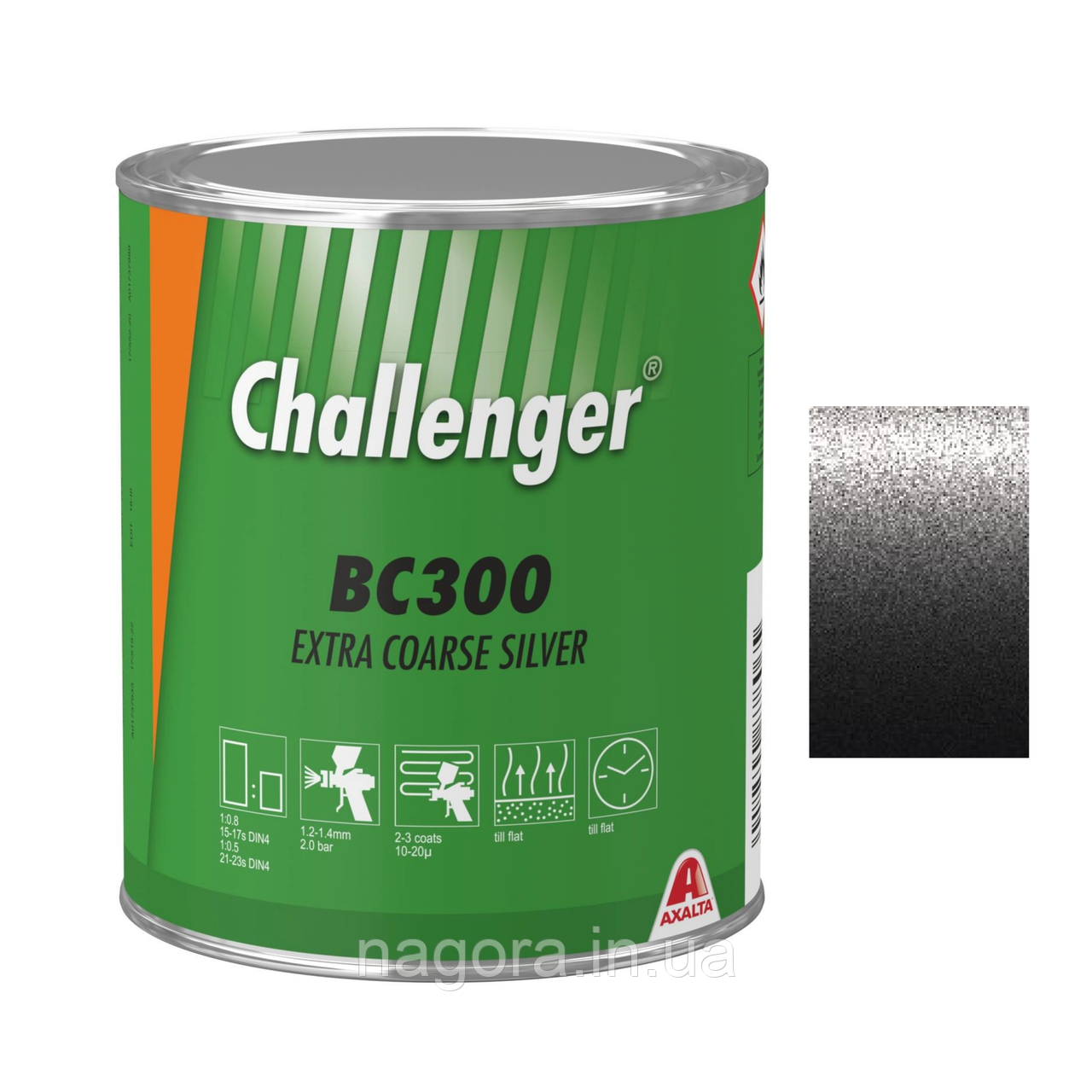 Базове покриття Challenger Basecoat BC300 Extra Coarse Silver (1л)