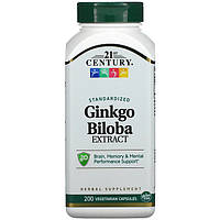 Экстракт Гинкго Билоба 21st Century "Ginkgo Biloba Extract" (200 капсул)
