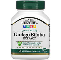 Экстракт Гинкго Билоба 21st Century "Ginkgo Biloba Extract" (60 капсул)