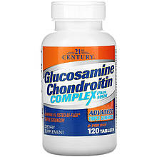 Глюкозамін, хондроїтин і МСМ, 21st Century "Glucosamine ChondroitinComplex Plus MSM" (120 таблеток)