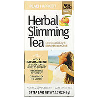 Травяной чай для похудения, 21st Century "Herbal Slimming Tea" персик-абрикос, без кофеина, 24 пакетика (48 г)