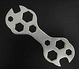 Сімейний гайковий ключ для велосипеда мультитул вело, фото 3